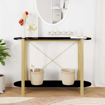 vidaXL Console Table Black 110x38x75 cm Engineered Wood