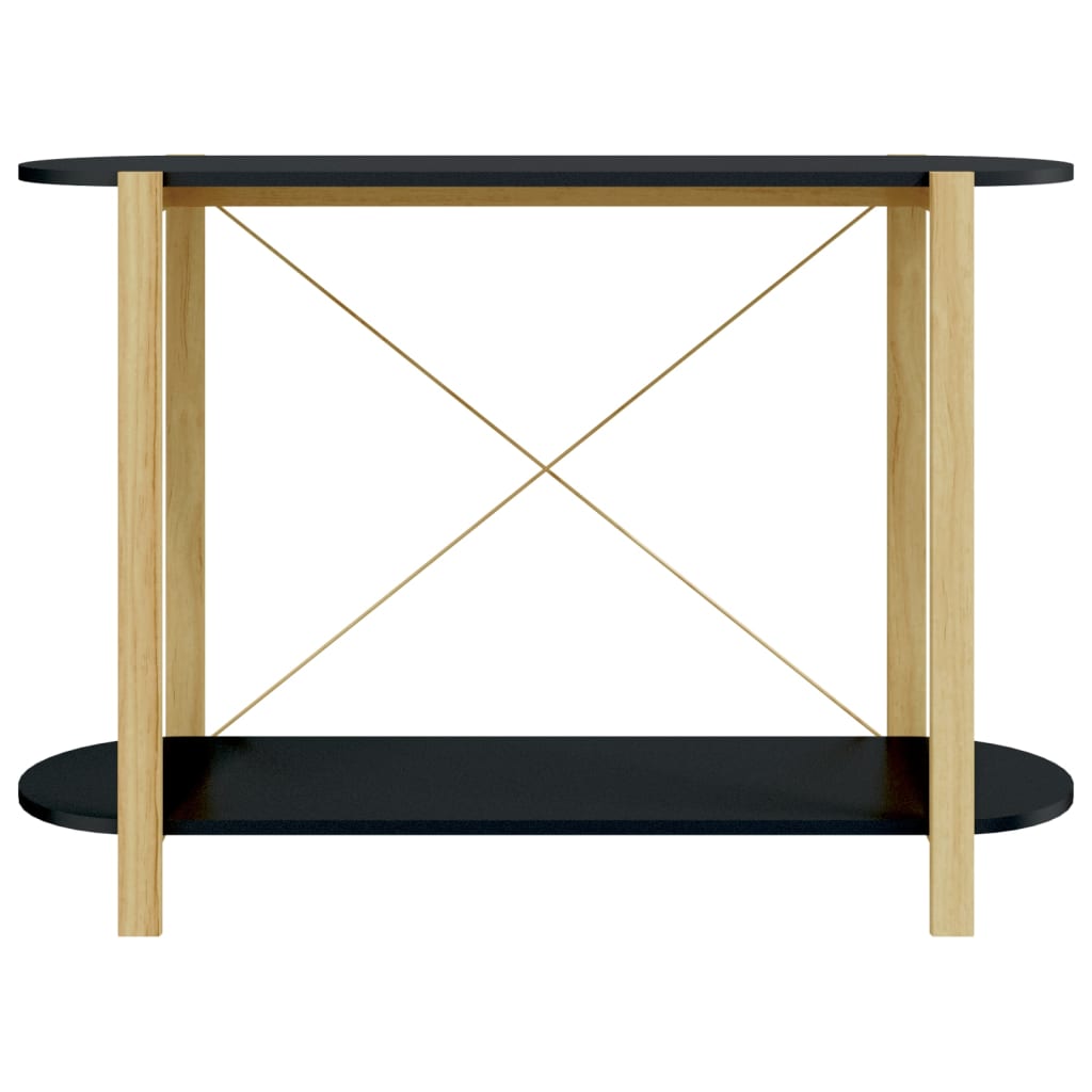 vidaXL Console Table Black 110x38x75 cm Engineered Wood