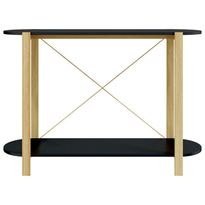 vidaXL Console Table Black 110x38x75 cm Engineered Wood