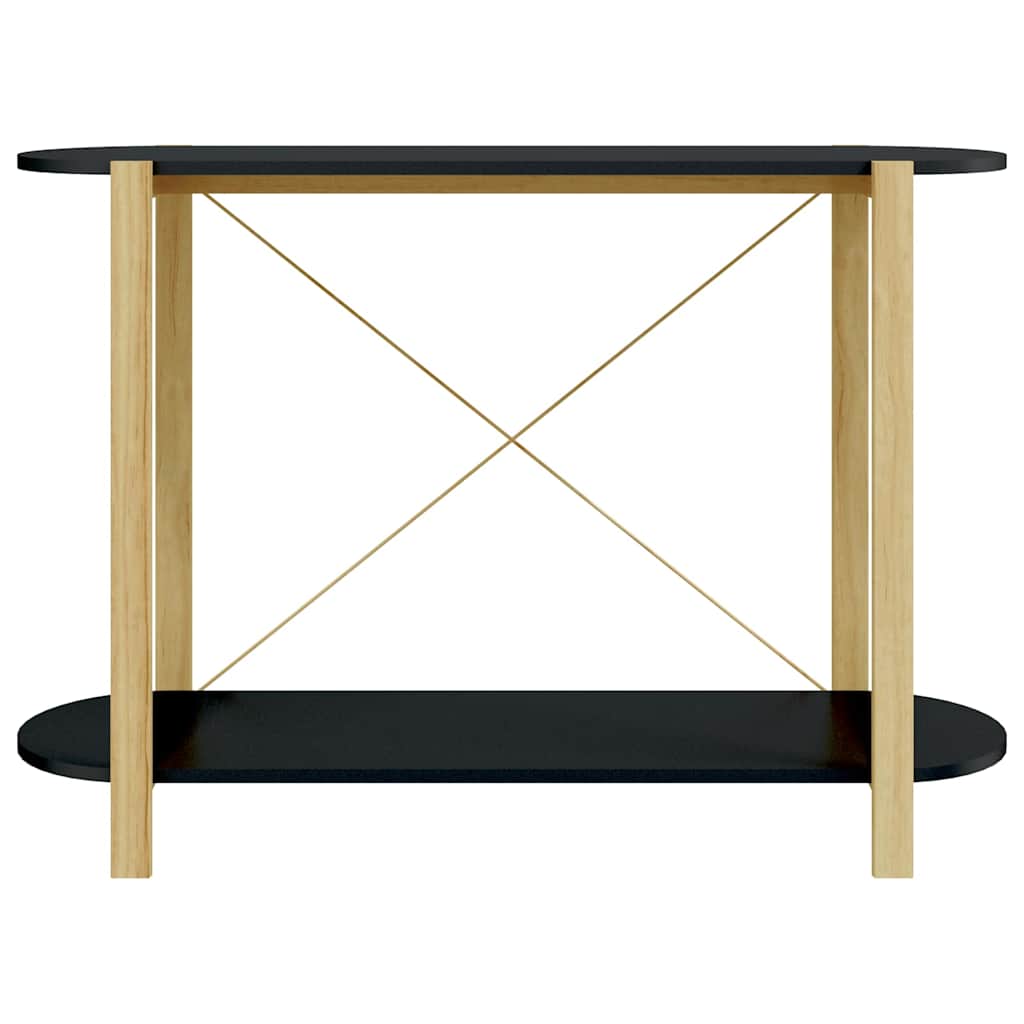 vidaXL Console Table Black 110x38x75 cm Engineered Wood