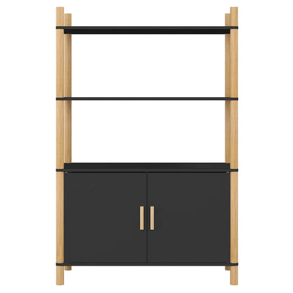 vidaXL Highboard Black 80x40x121 cm Engineered Wood