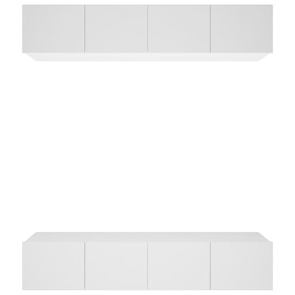 vidaXL TV Cabinets 4 pcs White 80x30x30 cm Engineered Wood