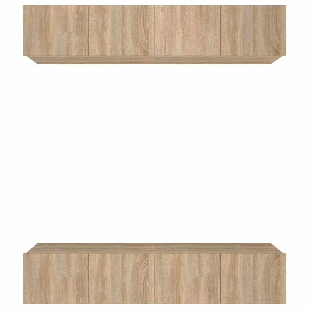 vidaXL 4 Piece TV Cabinet Set Sonoma Oak 80x30x30 cm Engineered Wood