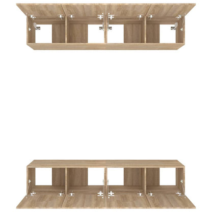 vidaXL TV Cabinets 4 pcs Sonoma Oak 80x30x30 cm Engineered Wood