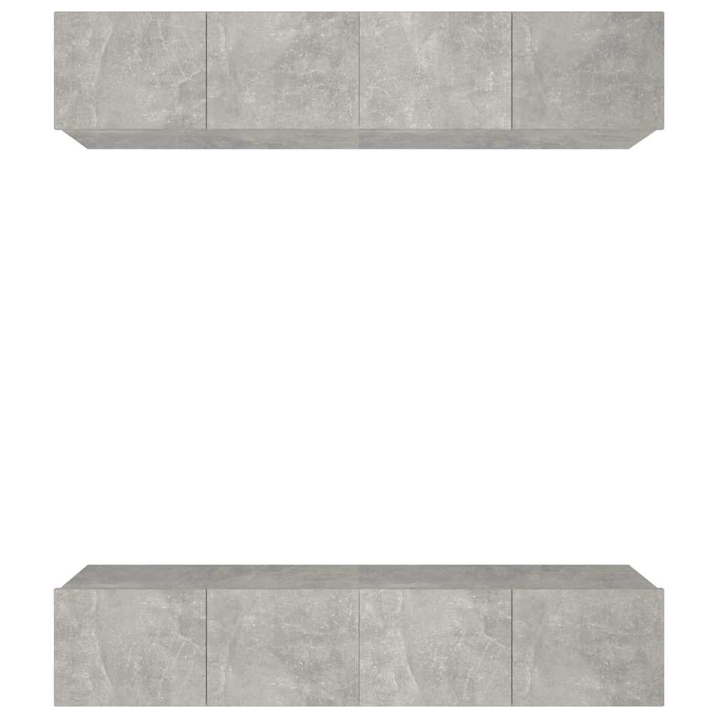 vidaXL 4 Piece TV Cabinet Set Concrete Grey 80x30x30 cm Engineered Wood