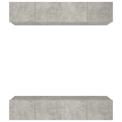 vidaXL 4 Piece TV Cabinet Set Concrete Grey 80x30x30 cm Engineered Wood