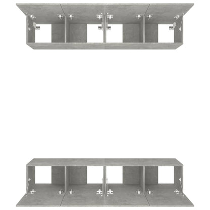 vidaXL TV Cabinets 4 pcs Concrete Grey 80x30x30 cm Engineered Wood