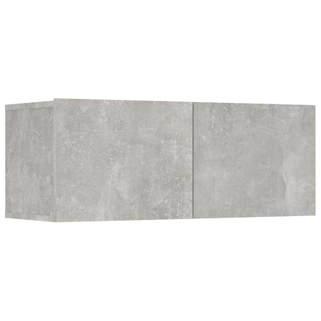 vidaXL 4 Piece TV Cabinet Set Concrete Grey 80x30x30 cm Engineered Wood