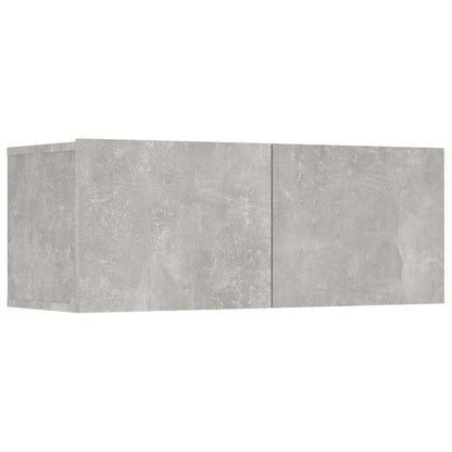 vidaXL 4 Piece TV Cabinet Set Concrete Grey 80x30x30 cm Engineered Wood