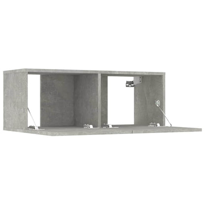 vidaXL 4 Piece TV Cabinet Set Concrete Grey 80x30x30 cm Engineered Wood