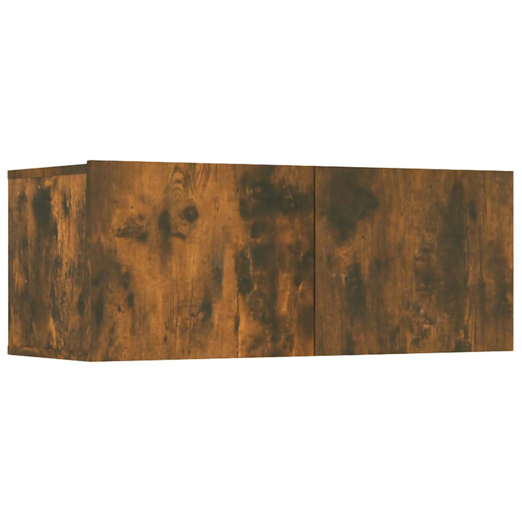 vidaXL 4 Piece TV Cabinet Set Smoked Oak 80x30x30 cm Engineered Wood