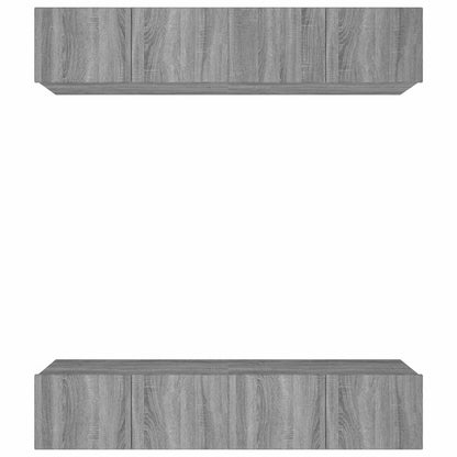 vidaXL 4 Piece TV Cabinet Set Grey Sonoma 80x30x30 cm Engineered Wood