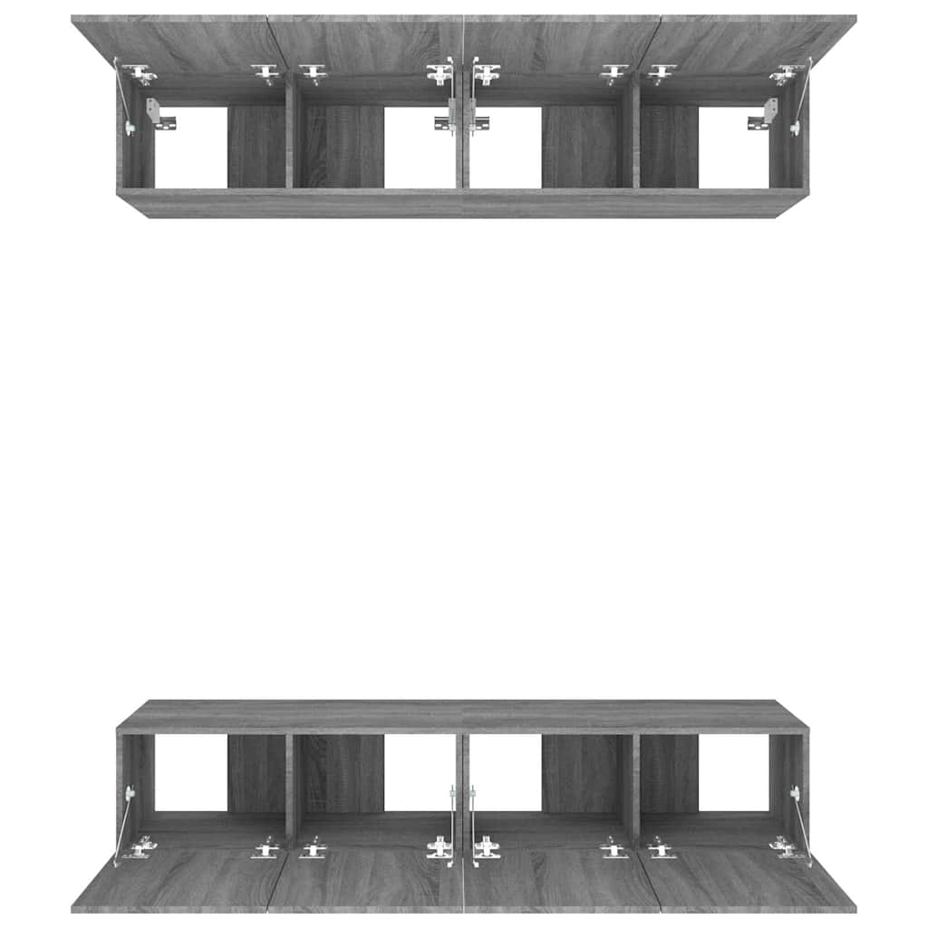 vidaXL 4 Piece TV Cabinet Set Grey Sonoma 80x30x30 cm Engineered Wood