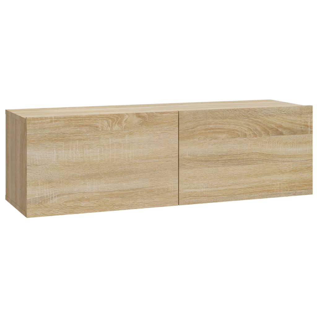 vidaXL Wall TV Cabinets 4 pcs Sonoma Oak 100x30x30 cm