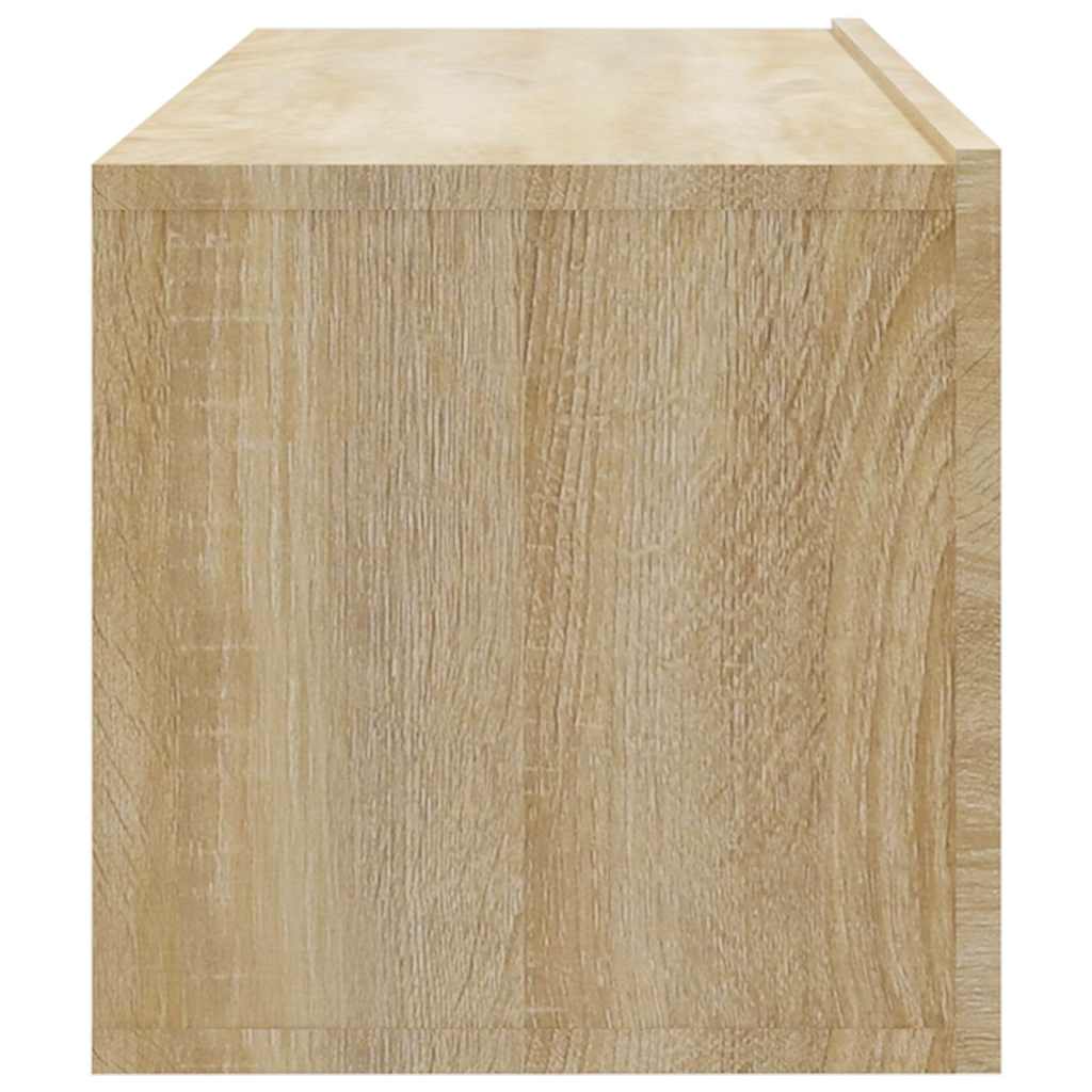 vidaXL 4 Piece Wall-mounted TV Cabinet Set Sonoma Oak 100x30x30 cm
