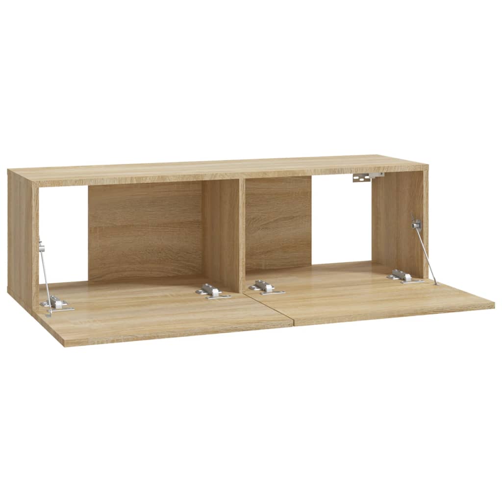 vidaXL Wall TV Cabinets 4 pcs Sonoma Oak 100x30x30 cm