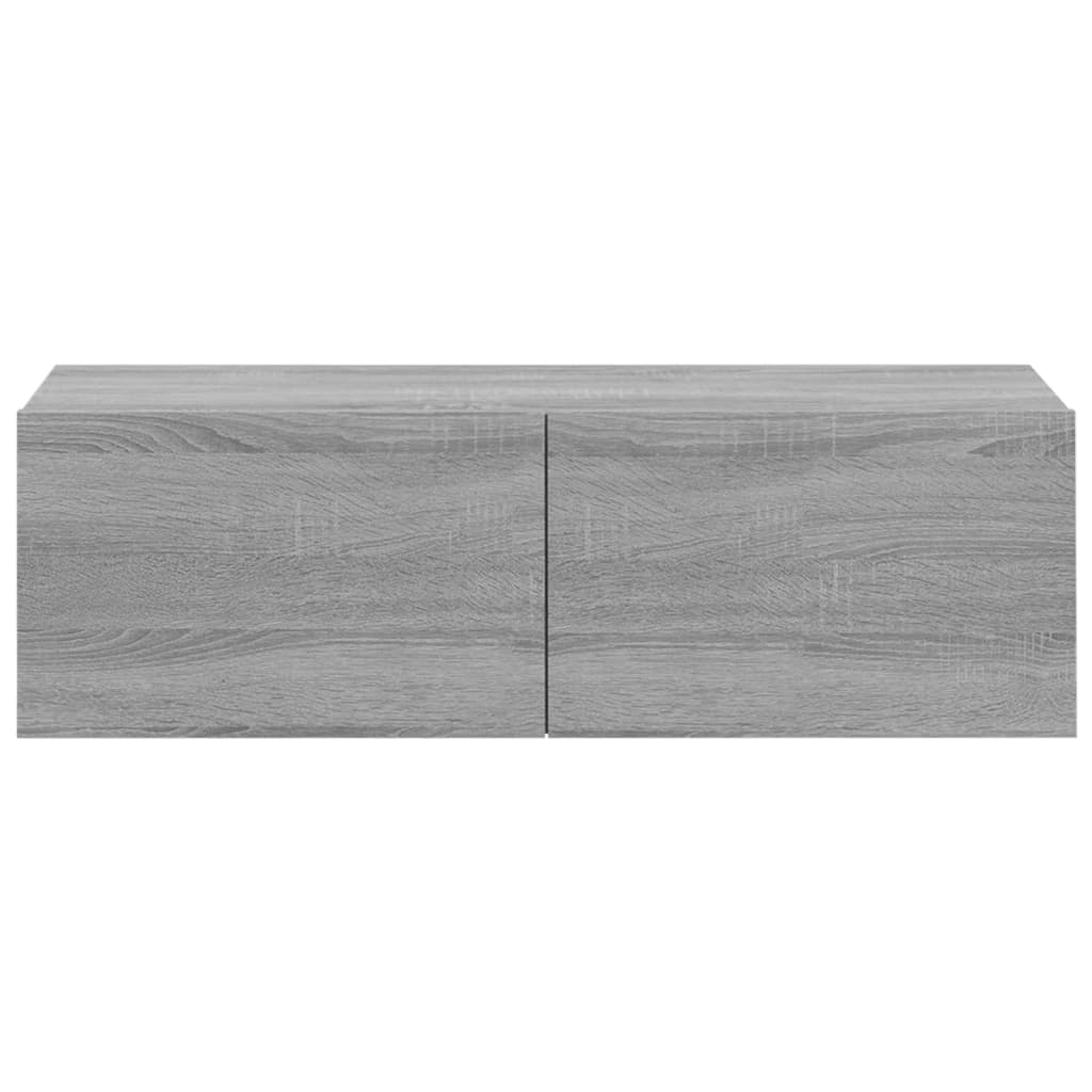 vidaXL Wall TV Cabinets 4 pcs Grey Sonoma 100x30x30 cm