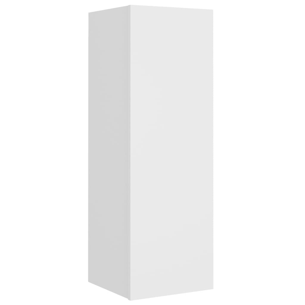 vidaXL 4 Piece TV Cabinet Set White Engineered Wood