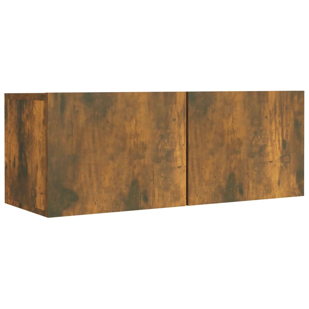vidaXL 4 Piece TV Cabinet Set Smoked Oak Engineered Wood
