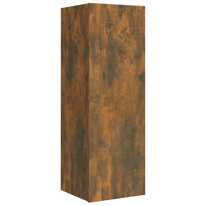 vidaXL 4 Piece TV Cabinet Set Smoked Oak Engineered Wood