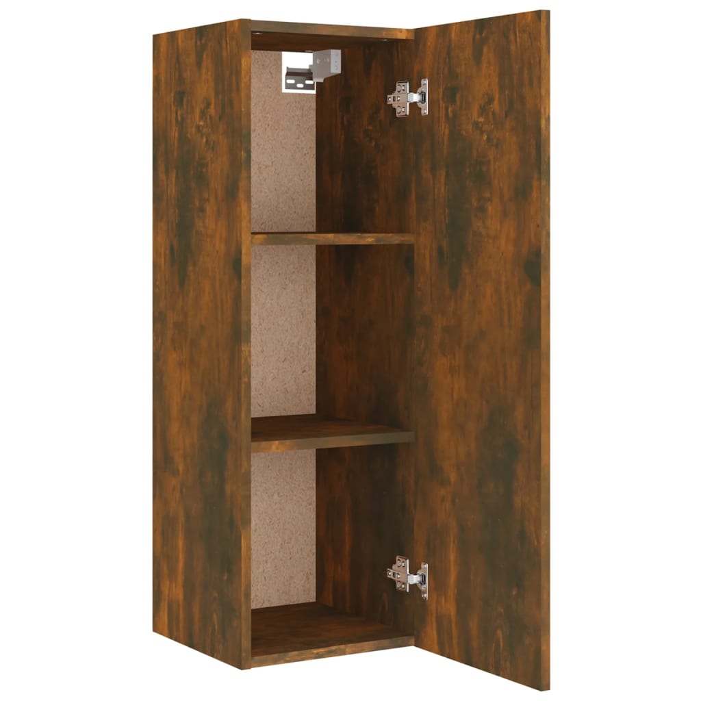 vidaXL 4 Piece TV Cabinet Set Smoked Oak Engineered Wood
