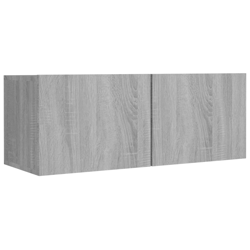 vidaXL 4 Piece TV Cabinet Set Grey Sonoma Engineered Wood