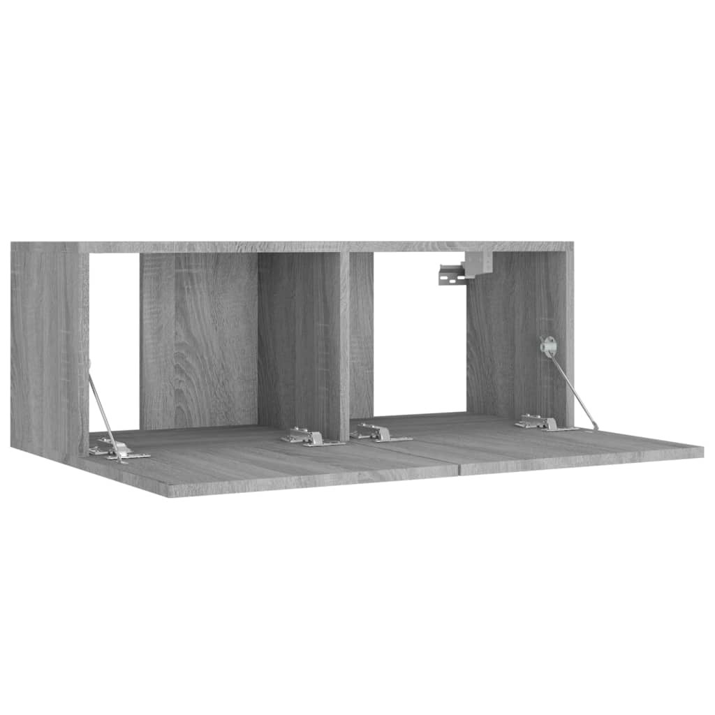vidaXL 4 Piece TV Cabinet Set Grey Sonoma Engineered Wood