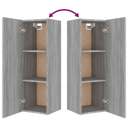 vidaXL 4 Piece TV Cabinet Set Grey Sonoma Engineered Wood