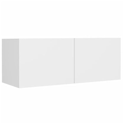 vidaXL 8 Piece TV Cabinet Set White Engineered Wood