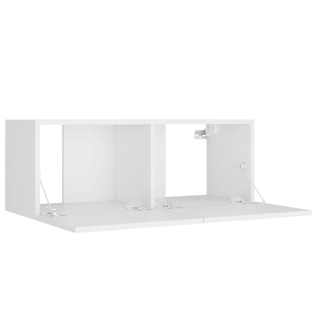 vidaXL 8 Piece TV Cabinet Set White Engineered Wood