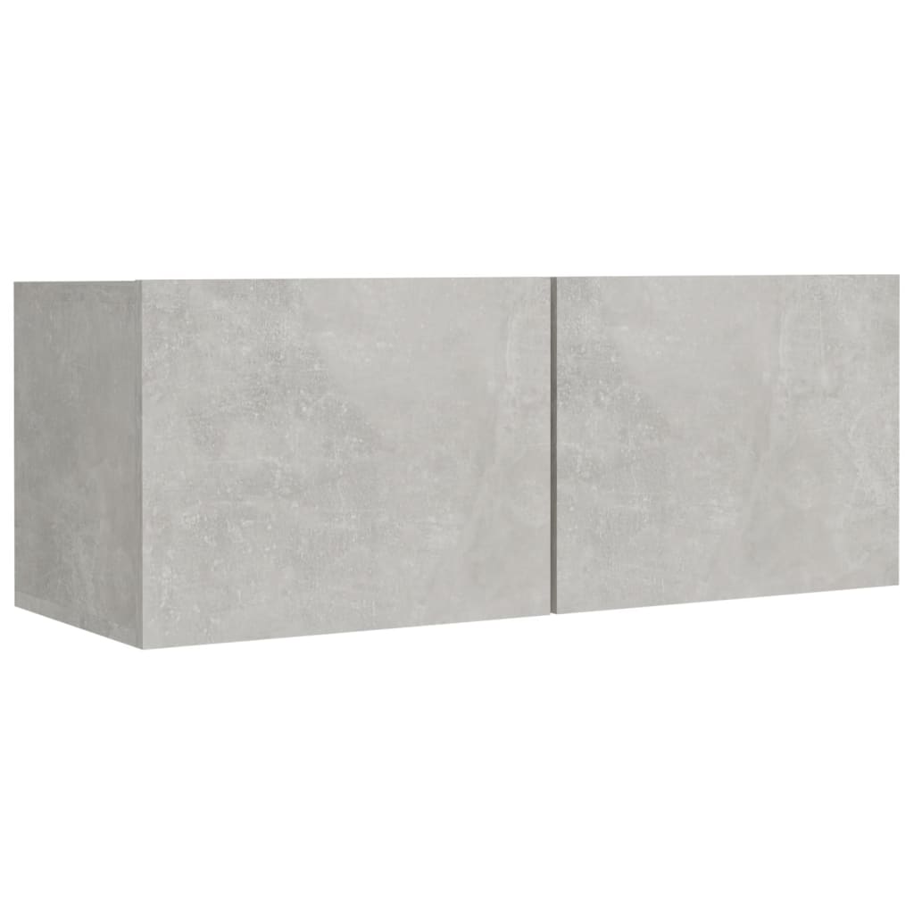 vidaXL 8 Piece TV Cabinet Set Concrete Grey Engineered Wood