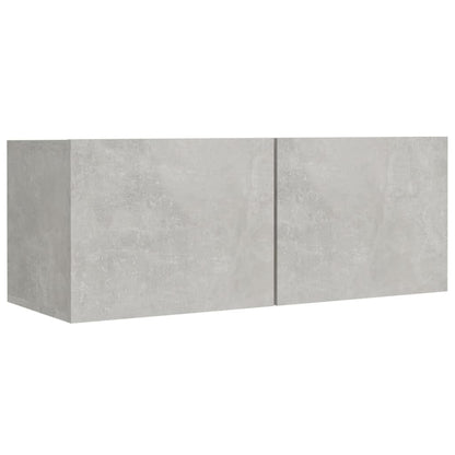 vidaXL 8 Piece TV Cabinet Set Concrete Grey Engineered Wood