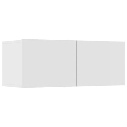 vidaXL 8 Piece TV Cabinet Set White Engineered Wood