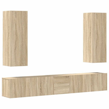 vidaXL 5 Piece TV Cabinet Set Sonoma Oak Engineered Wood