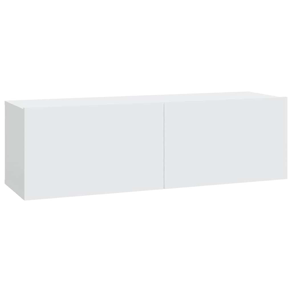 vidaXL 8 Piece TV Cabinet Set White Engineered Wood