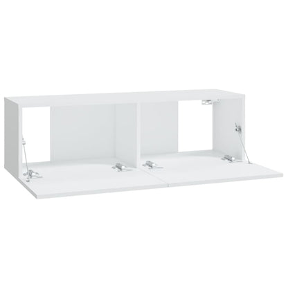 vidaXL 8 Piece TV Cabinet Set White Engineered Wood