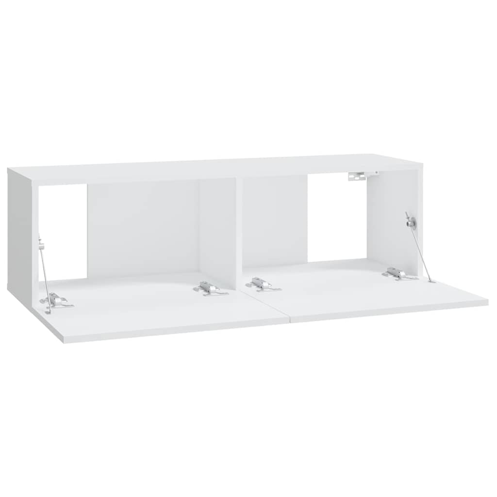 vidaXL 8 Piece TV Cabinet Set White Engineered Wood