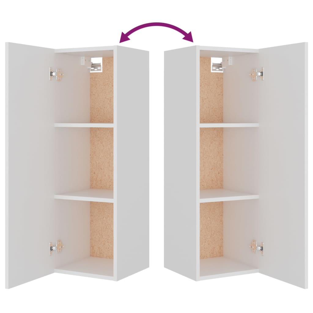 vidaXL 8 Piece TV Cabinet Set White Engineered Wood