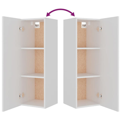 vidaXL 8 Piece TV Cabinet Set White Engineered Wood