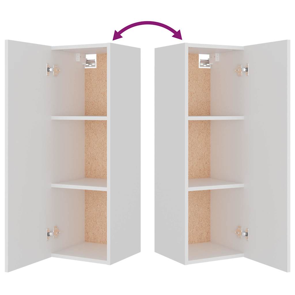 vidaXL 8 Piece TV Cabinet Set White Engineered Wood