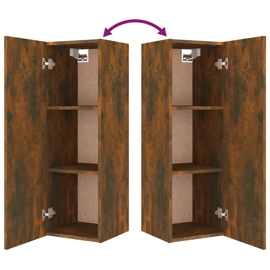 vidaXL 8 Piece TV Cabinet Set Smoked Oak Engineered Wood