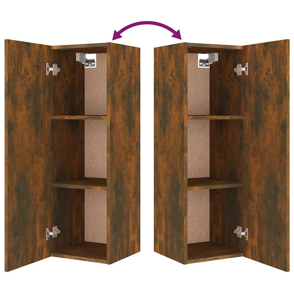 vidaXL 8 Piece TV Cabinet Set Smoked Oak Engineered Wood