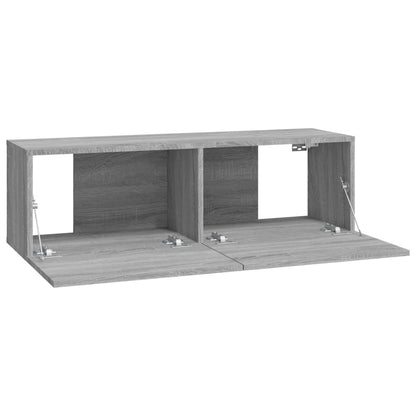 vidaXL 8 Piece TV Cabinet Set Grey Sonoma Engineered Wood