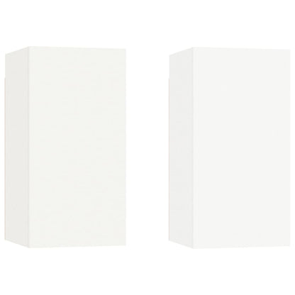 vidaXL 4 Piece TV Cabinet Set White Engineered Wood