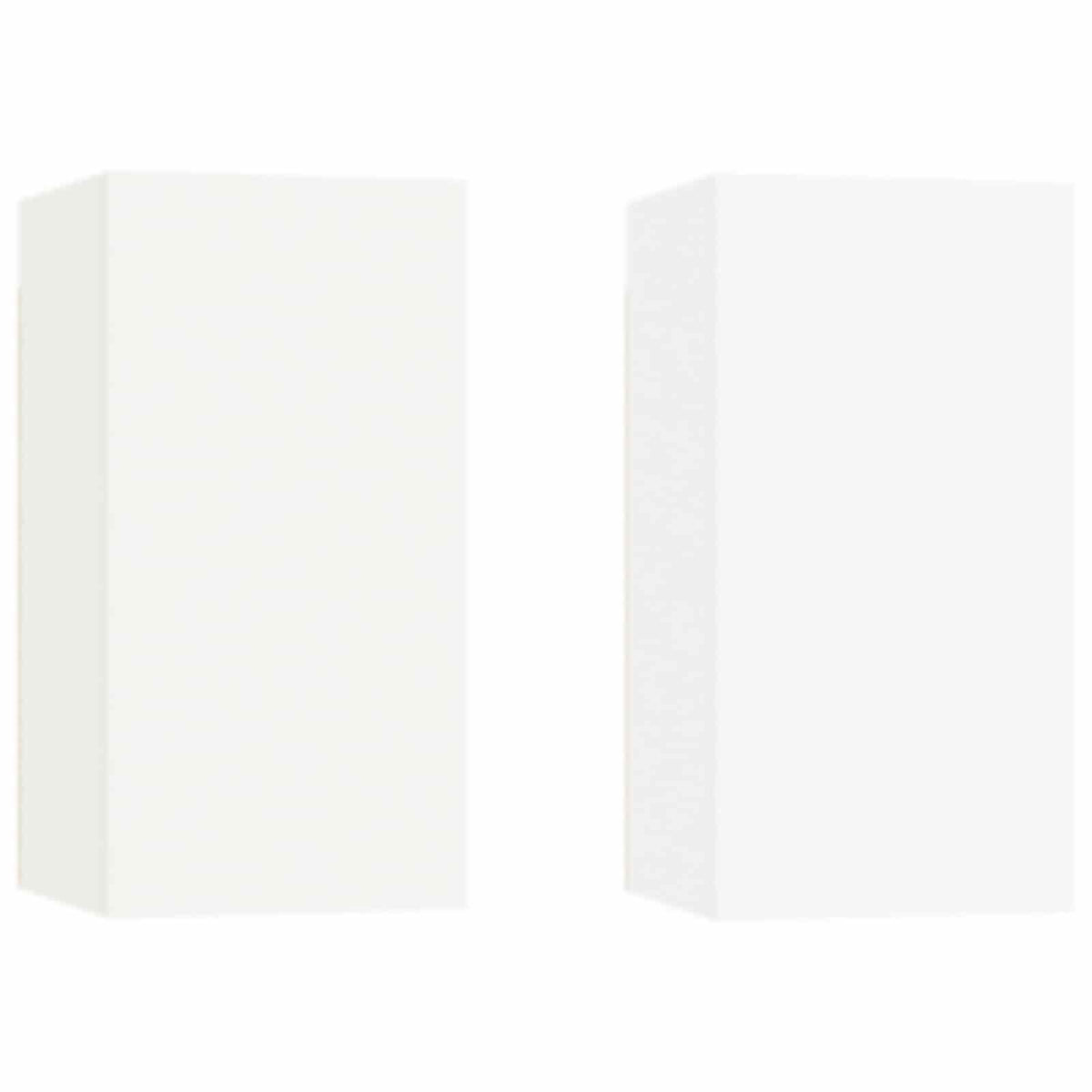 vidaXL 4 Piece TV Cabinet Set White Engineered Wood