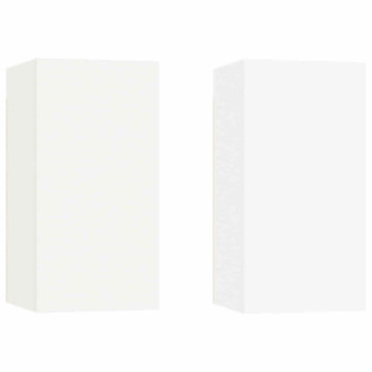 vidaXL 4 Piece TV Cabinet Set White Engineered Wood