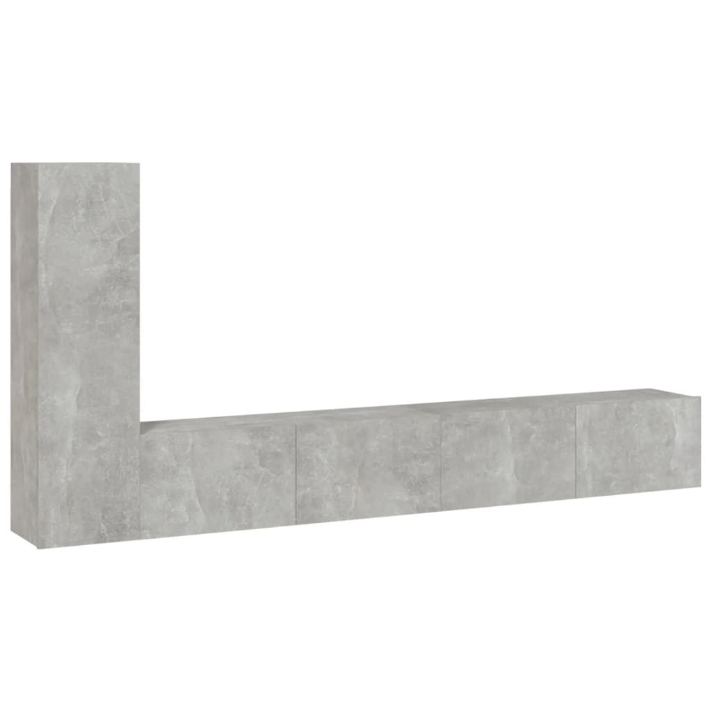 vidaXL 3 Piece TV Cabinet Set Concrete Grey Engineered Wood