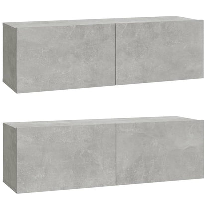 vidaXL 3 Piece TV Cabinet Set Concrete Grey Engineered Wood