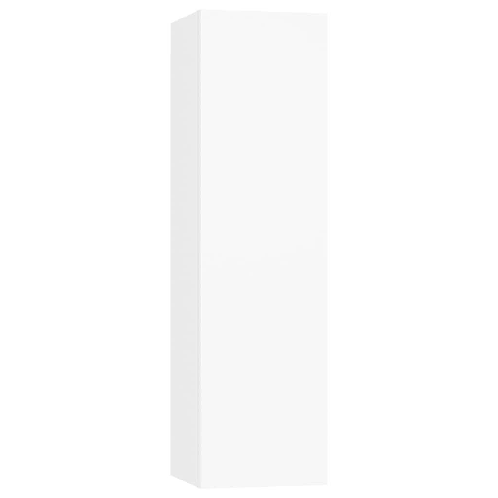 vidaXL 4 Piece TV Cabinet Set White Engineered Wood