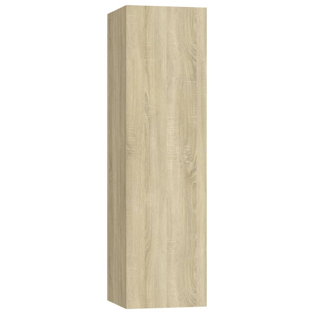 vidaXL 4 Piece TV Cabinet Set Sonoma Oak Engineered Wood